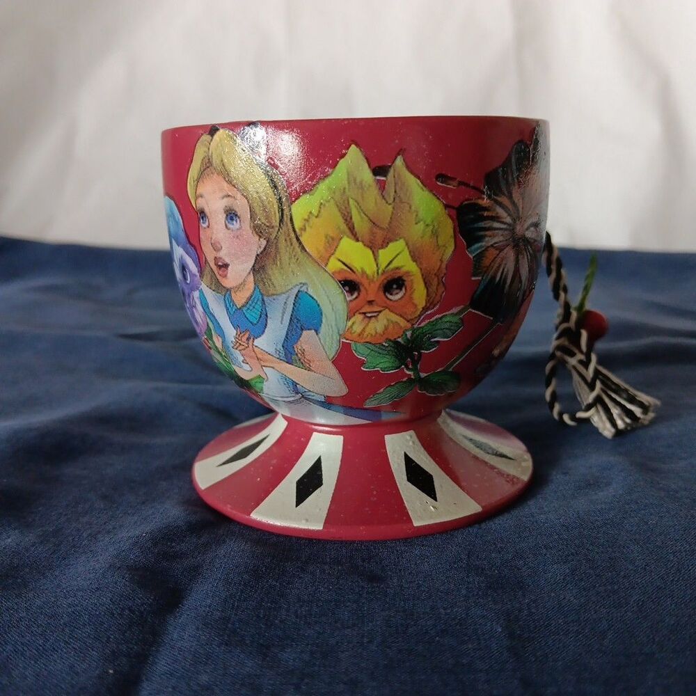 Disney Disney Parks Alice in Wonderland Hand Painted Teacup Ornament Decoupage - Picture 4 of 16